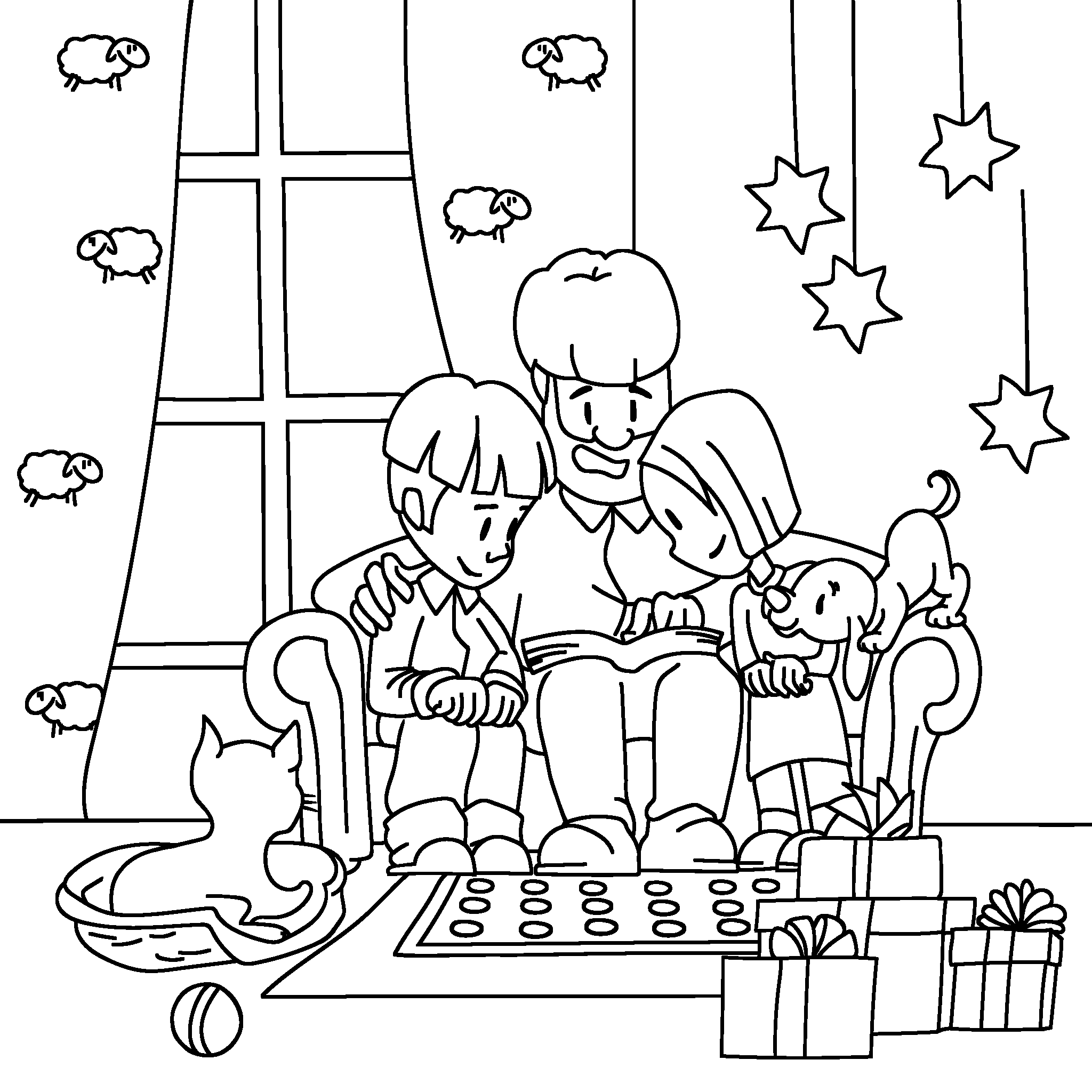 Mary and Joseph on the first Christmas.